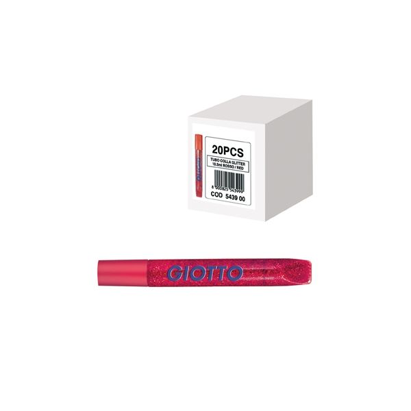 Giotto Cola Glitter Glue Vermelho 10,5ml x 20 unidades