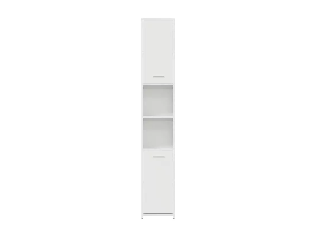 Armoire de salle de bain Blanc brillant Bois d'ingénierie