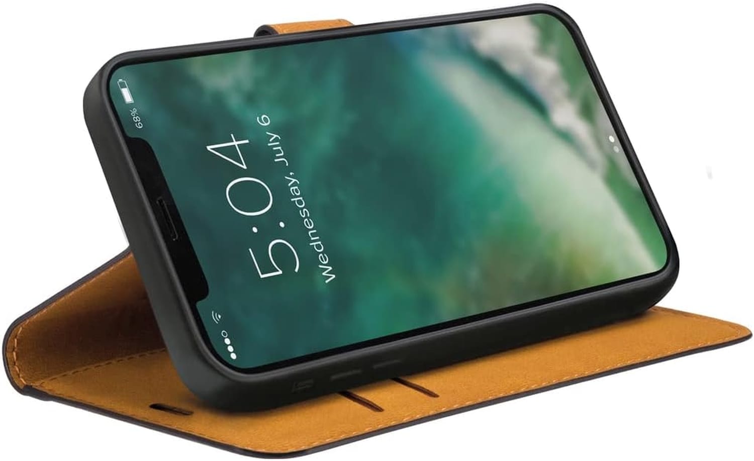 Xqisit Slim Wallet Selection Anti Bac Kunststoffhülle (für iPhone 12 | 12 Pro) Black