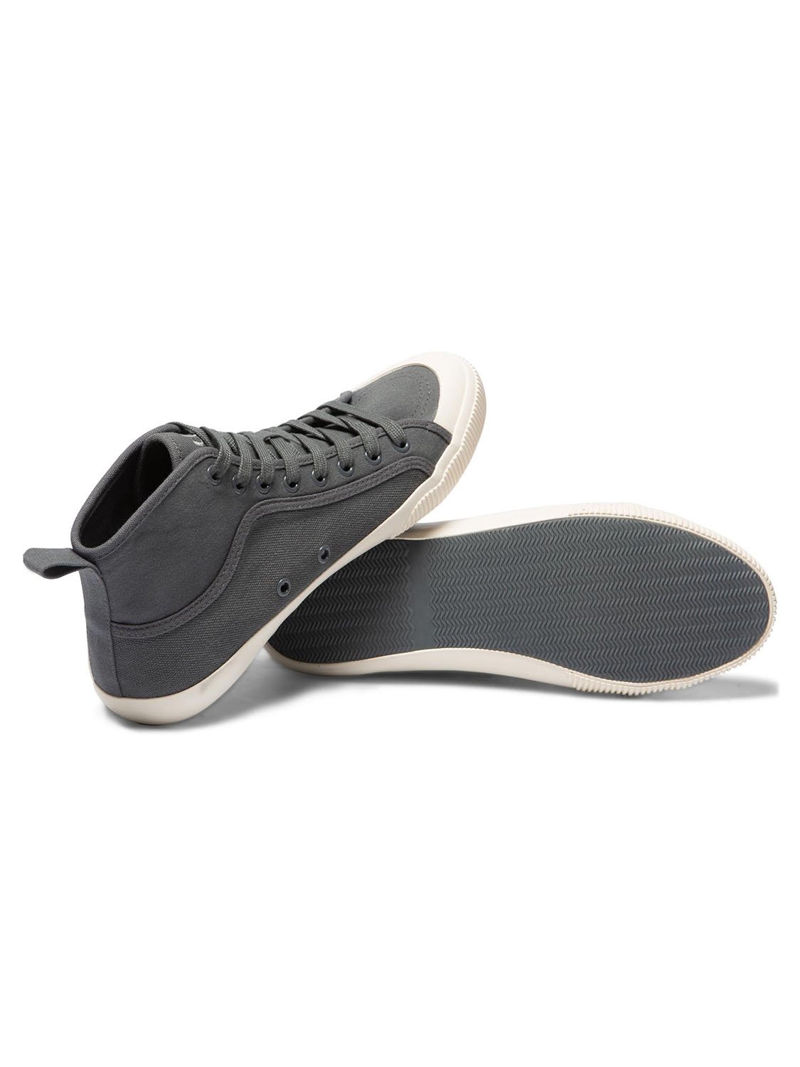 Tennis Homme En Toile Montante Coton Biologique Gris