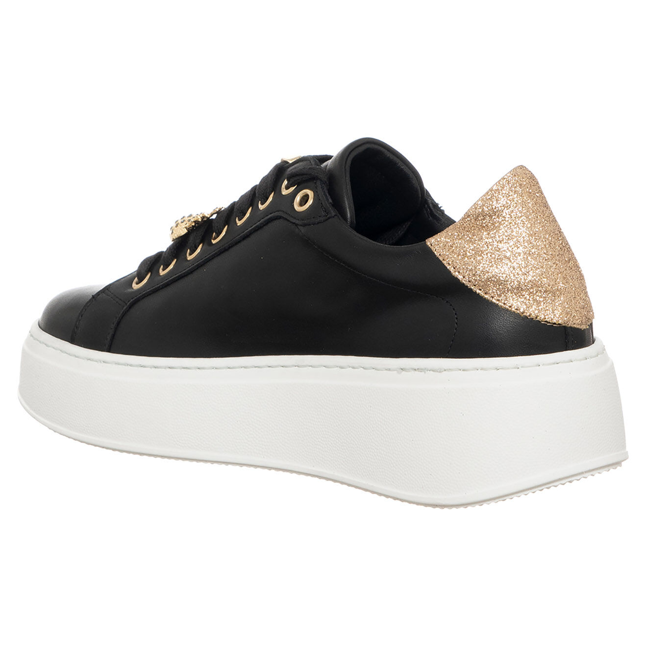 Loretta Pettinari Sneakers en Cuir Maé noires