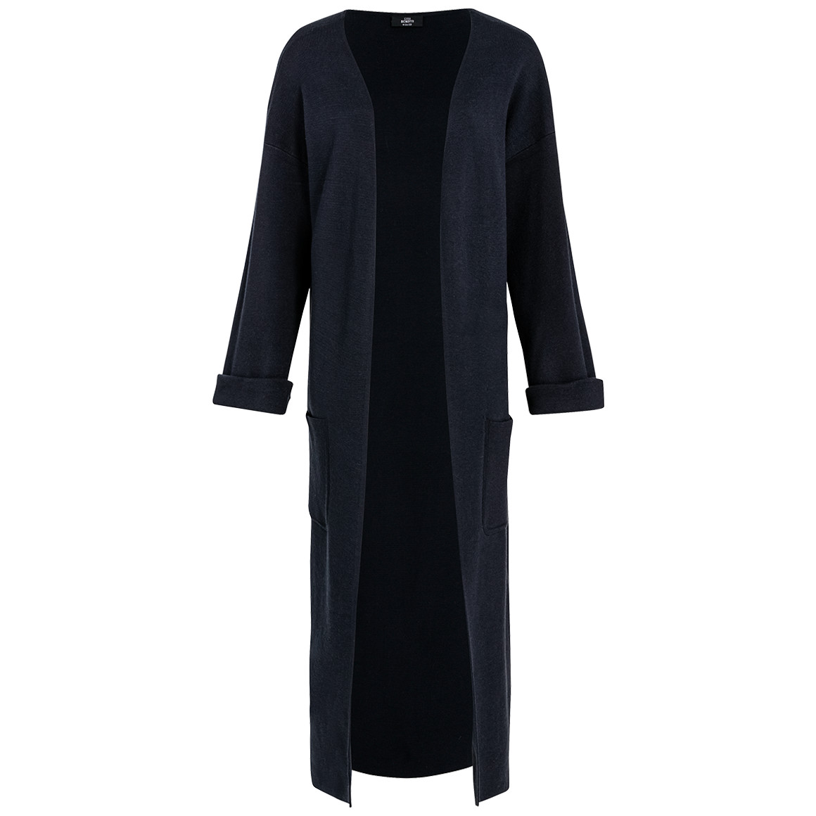 Gina Benotti Damen Strickjacke lang geschnitten dunkelblau