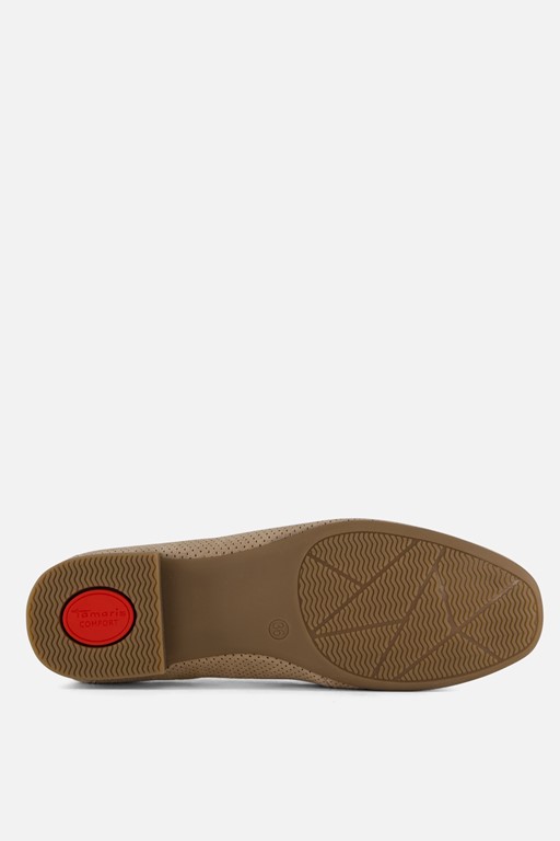 Tamaris Comfort Instappers beige Leer