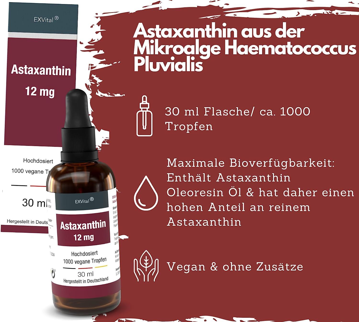 EXVital® Astaxanthin Tropfen, hochdosiert