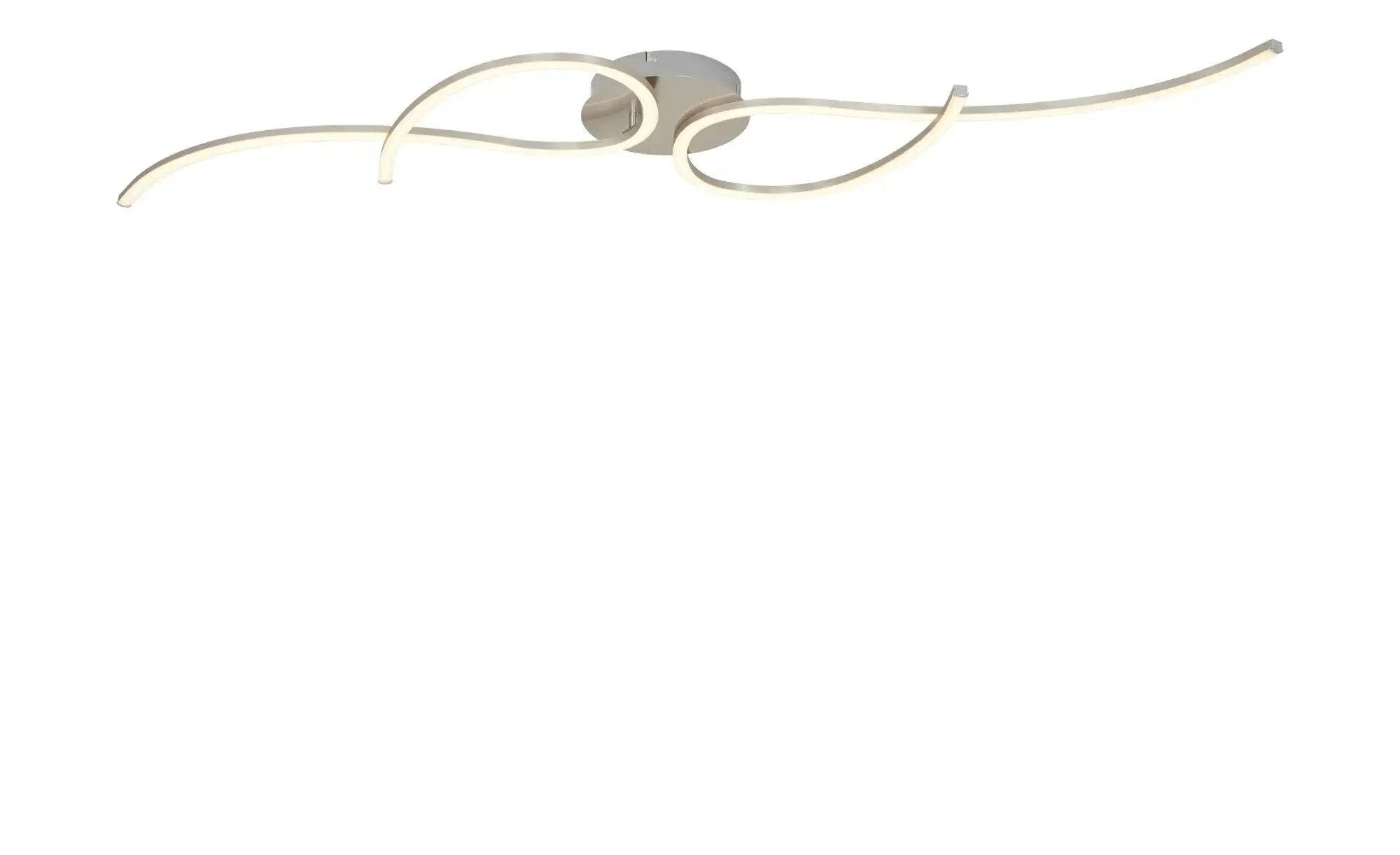 Paul Neuhaus LED-Deckenleuchte, 2-flammig, Nickel-matt, geschwungen