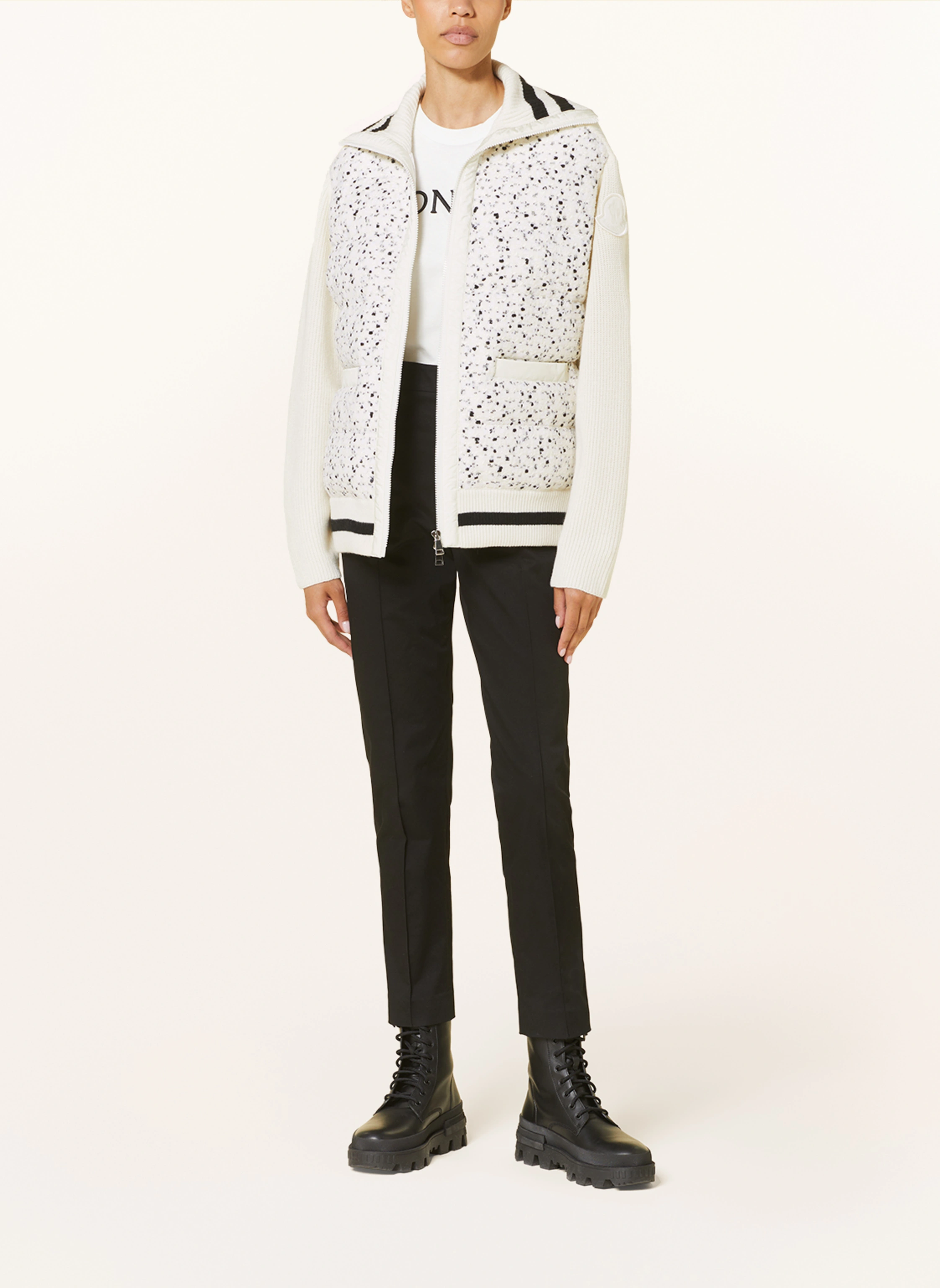 MONCLER Strickjacke im Materialmix