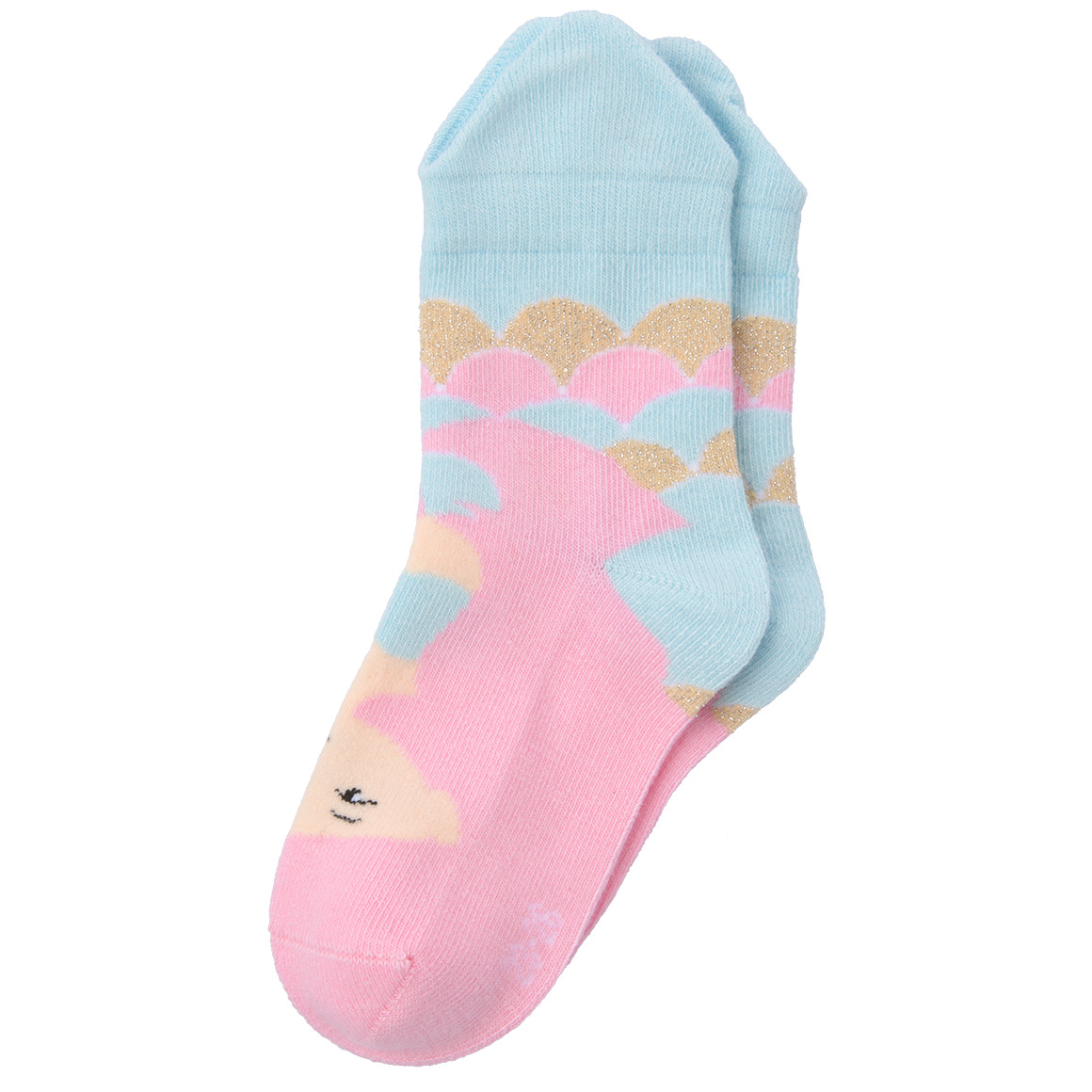 Topolino 1 Paar Mädchen Socken in Meerjungfrau-Optik rosa / hellblau
