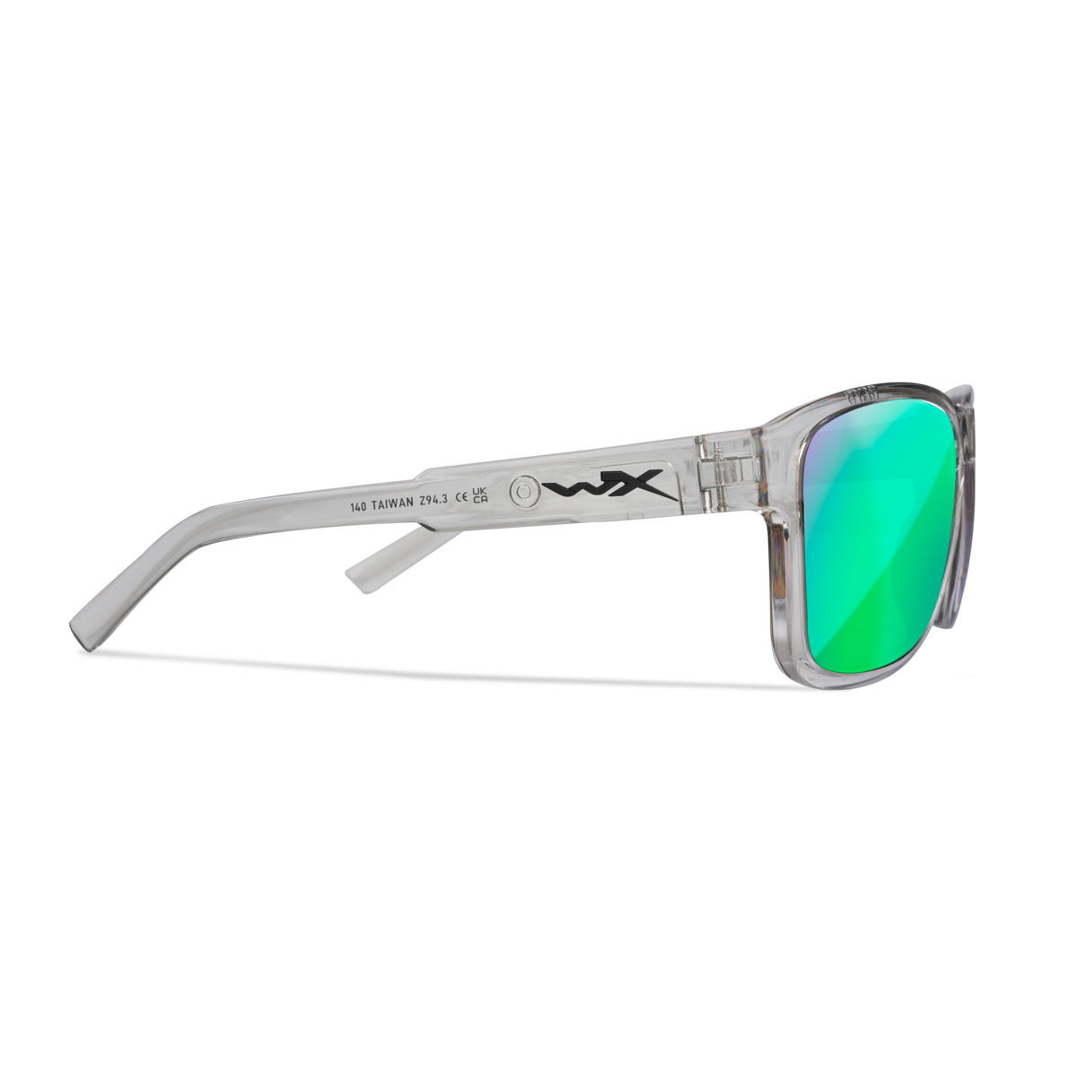 Wiley X Trek, Captivate Polaroid Glas, Transparent Stel, Unisex - Spejder Sport