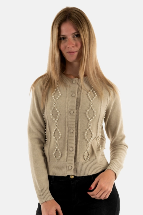 Gilets cardigans yes zee m069 ib00 0245 sabbia