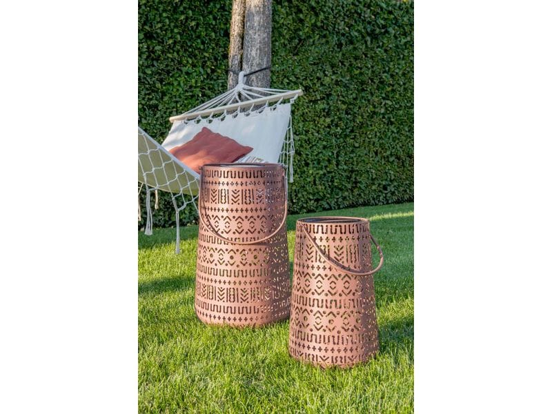STT Laterne Solar Antic Boho, Ø 20 x 32.5 cm, Braun/Anthraz Dekolicht zum Aufstellen oder Aufhängen