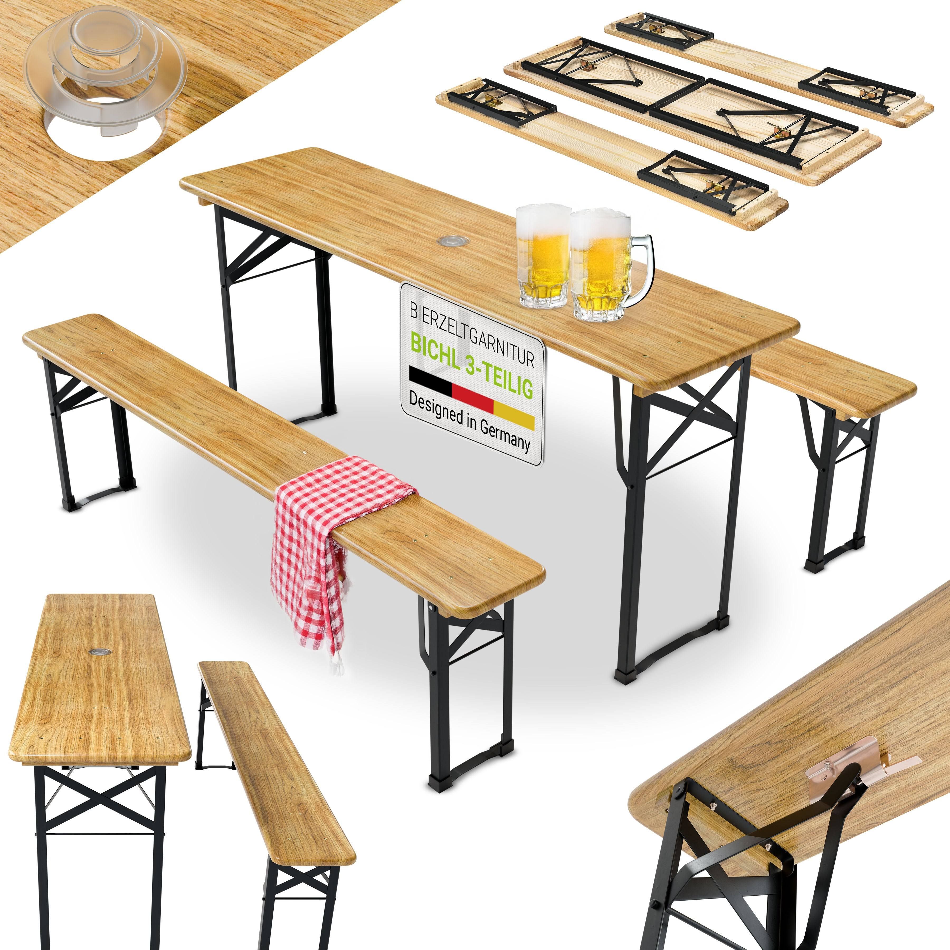 Juskys Bierzeltgarnitur Bichl 170 cm