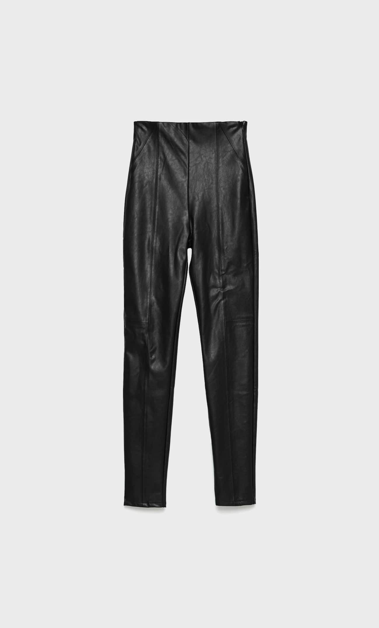 Leggings de couro sintético
