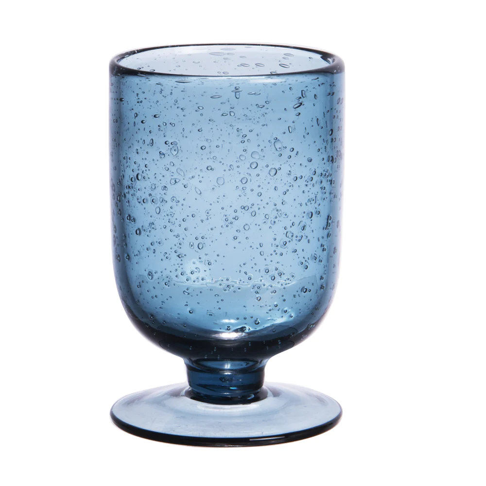 Verre à pied Gordes Bullé 25 cl bleu (lot de 6) Table passion