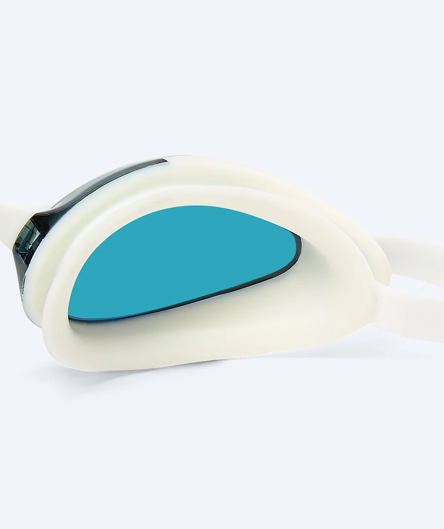 Watery Elite svømmebriller - Poseidon Ultra Mirror - Hvid/guld