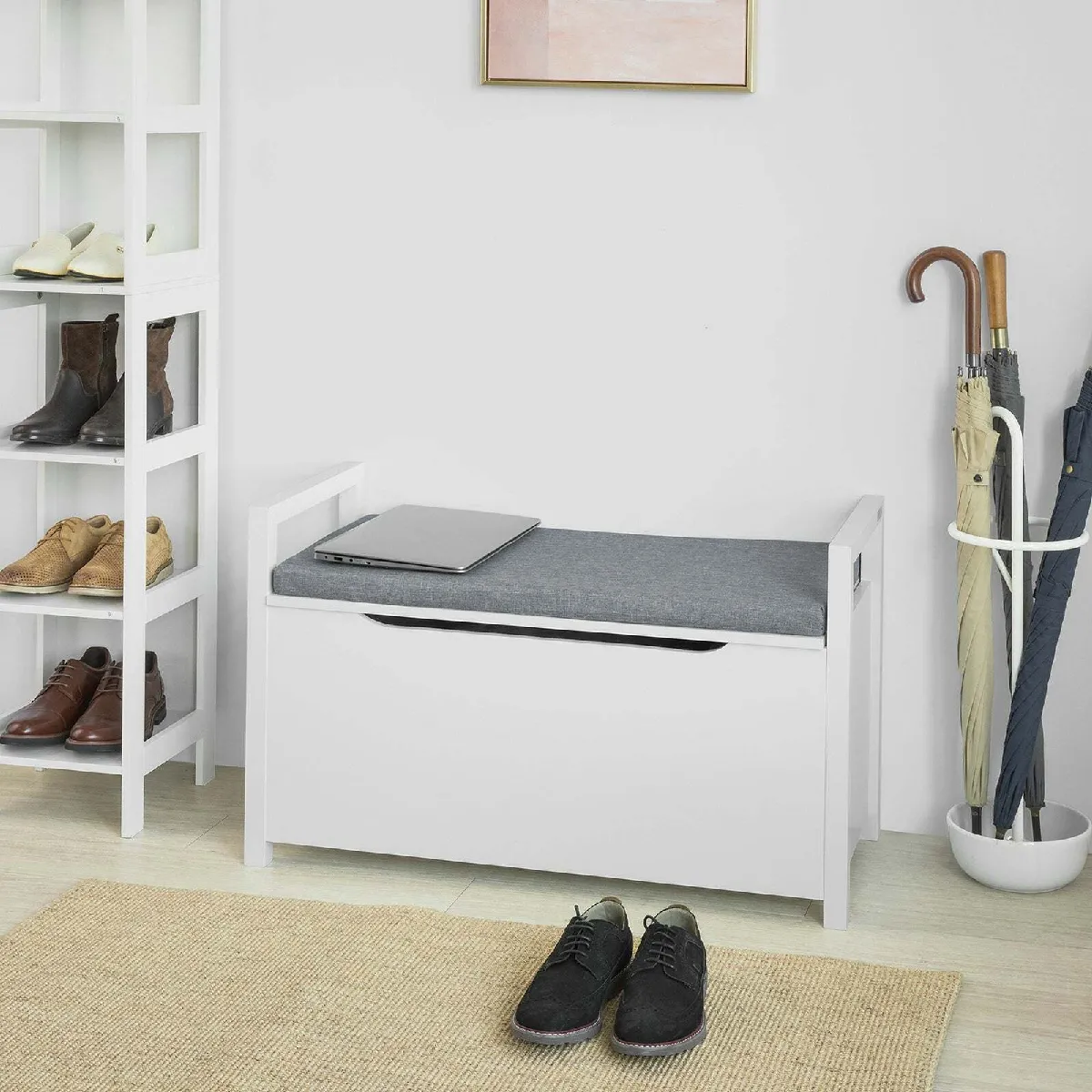 SoBuy FSR76-W Banc de Rangement