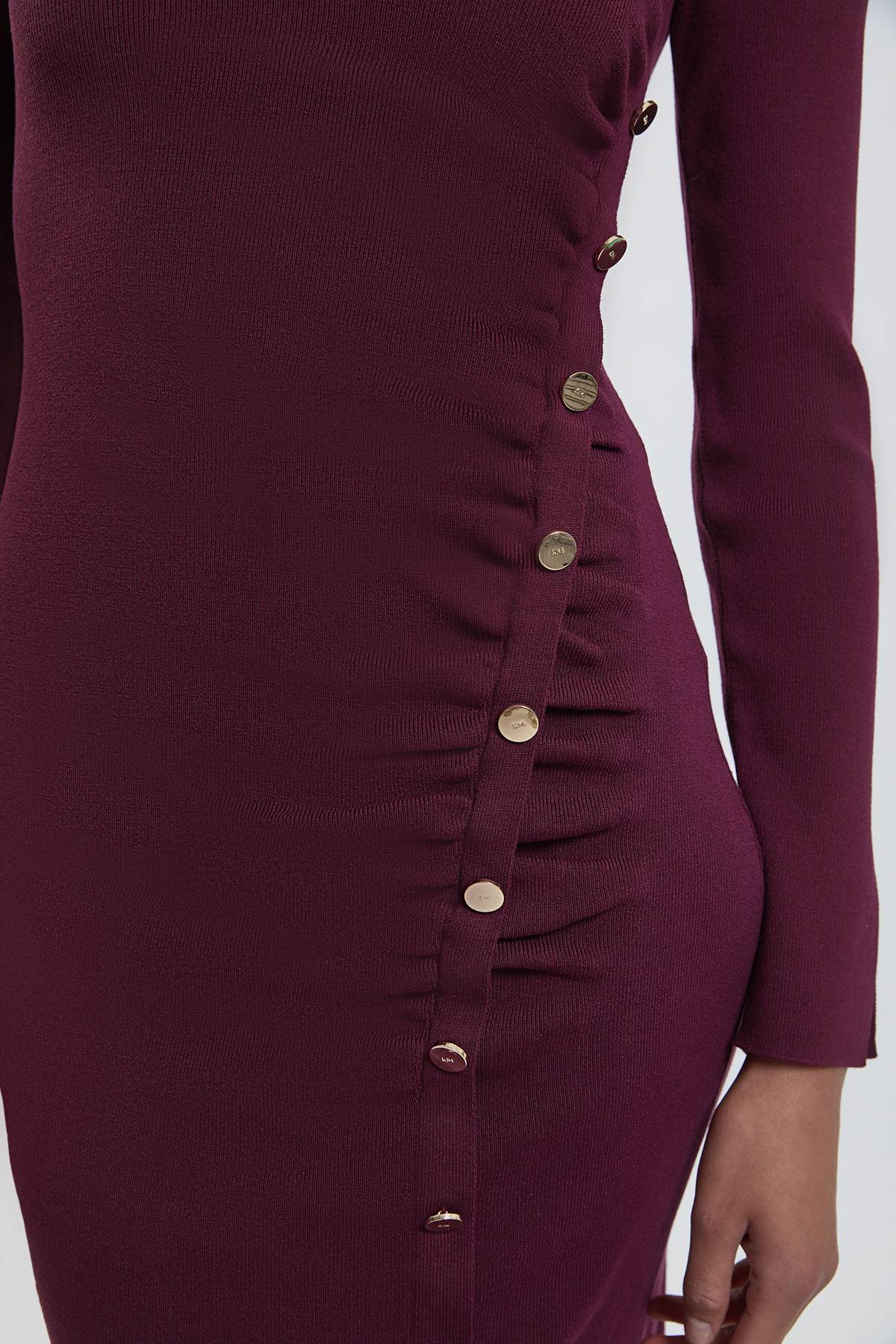 KarenMillen Robe Moulante En Viscose Tricotée À Fermeture Asymétrique