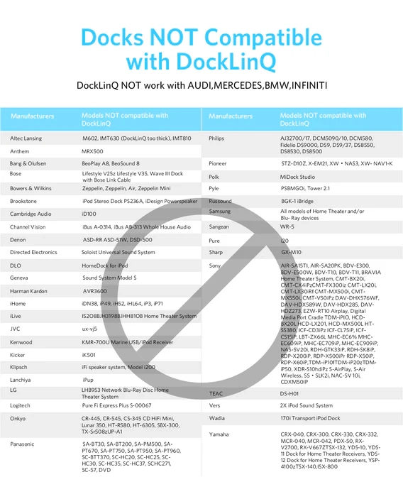 DockLinQ Bluetooth 5.0 30-Pin Adapter Receiver kompatibel für Bose Sounddock Musik Docking-Station - Silber