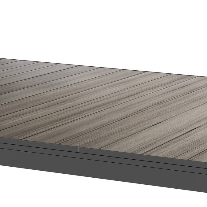 Table haute de jardin extensible ÉVASION Seigle effet bois & Graphite
