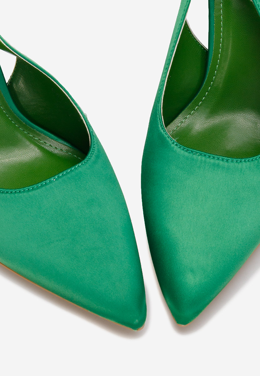Chaussures stiletto slingback verts Velas