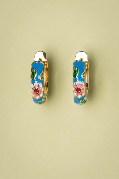 Day&Eve by Go Dutch Label My Flower Oorbellen in Blauw