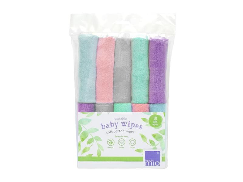 Bambino Mio Feuchttücher wiederverwendbar 10 Stk. Wiederverwendbare Feuchttücher für Babys