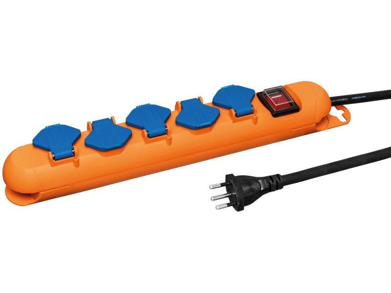 STEFFEN Steckdosenleiste STEBA STRONG 5 T13 Steckdosenleiste, Blau/Orange