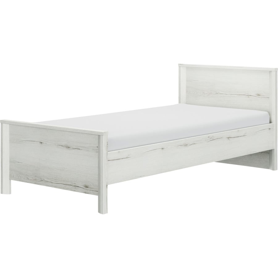 Hochbett Lugano Eiche weiss lasiert 90 x 200 cm