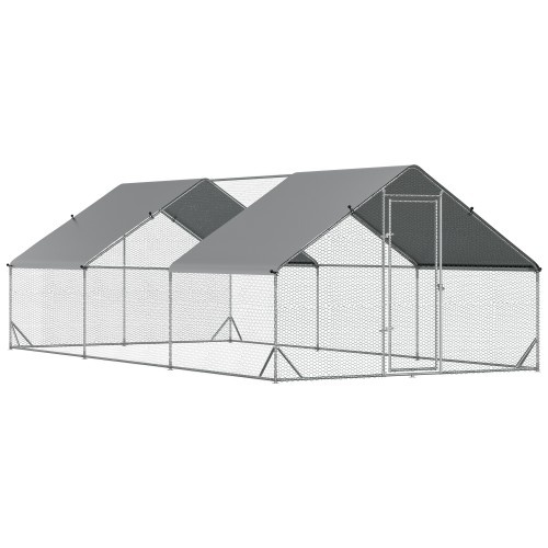 Galinheiro externo PawHut Silver