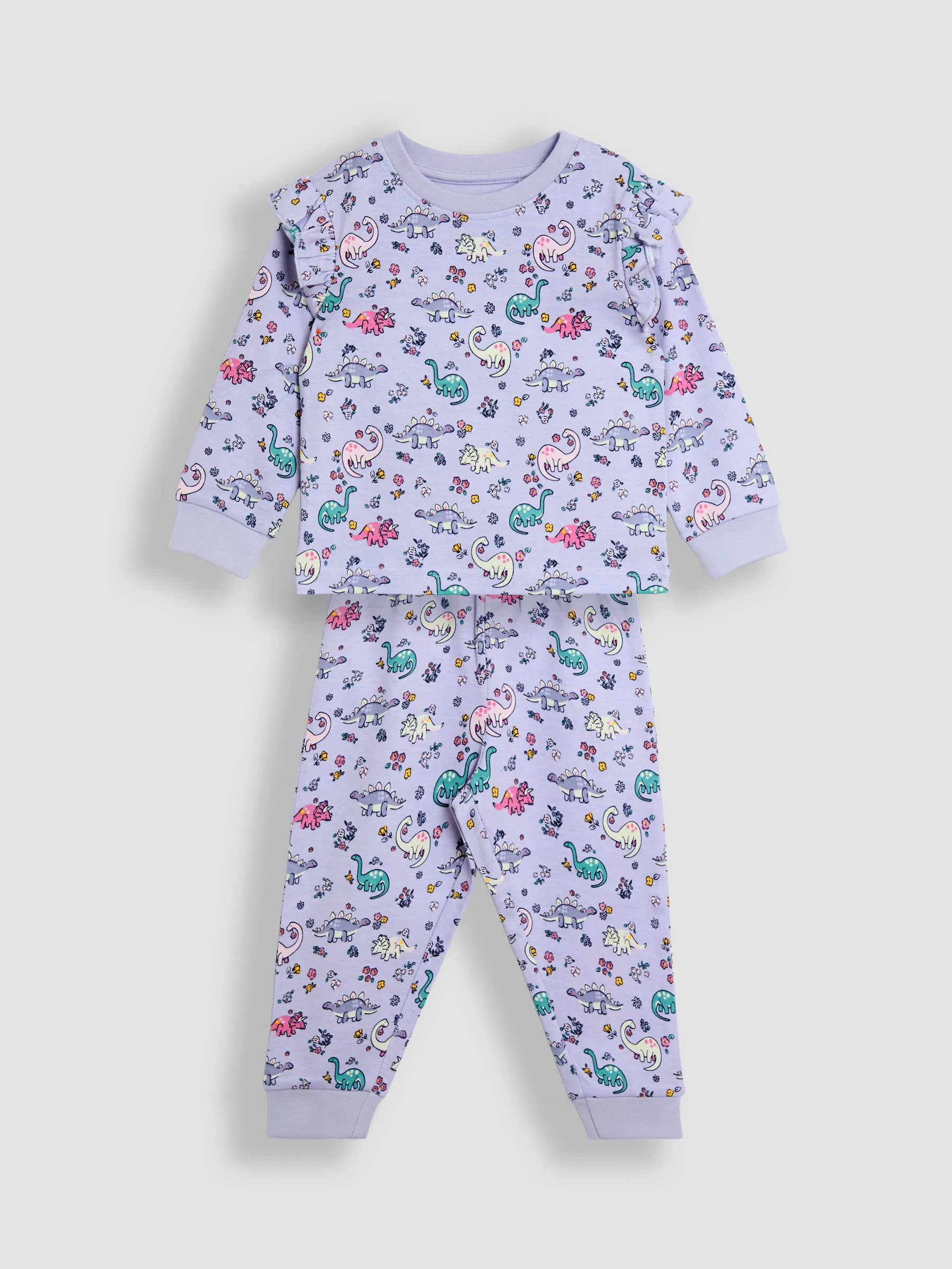 Lila met dinosaurus - JoJo Maman Bébé Print Glow In The Dark Jersey Pyjamas