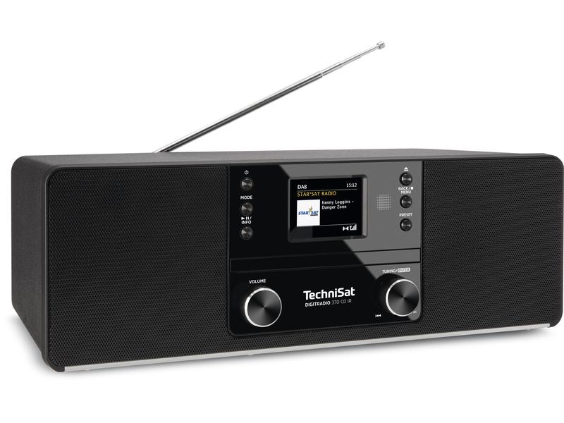 Technisat DAB  Radio DigitRadio 370 CD IR Schwarz DAB /UKW/Internet-Stereoradio mit CD-Player und App-Steuerung