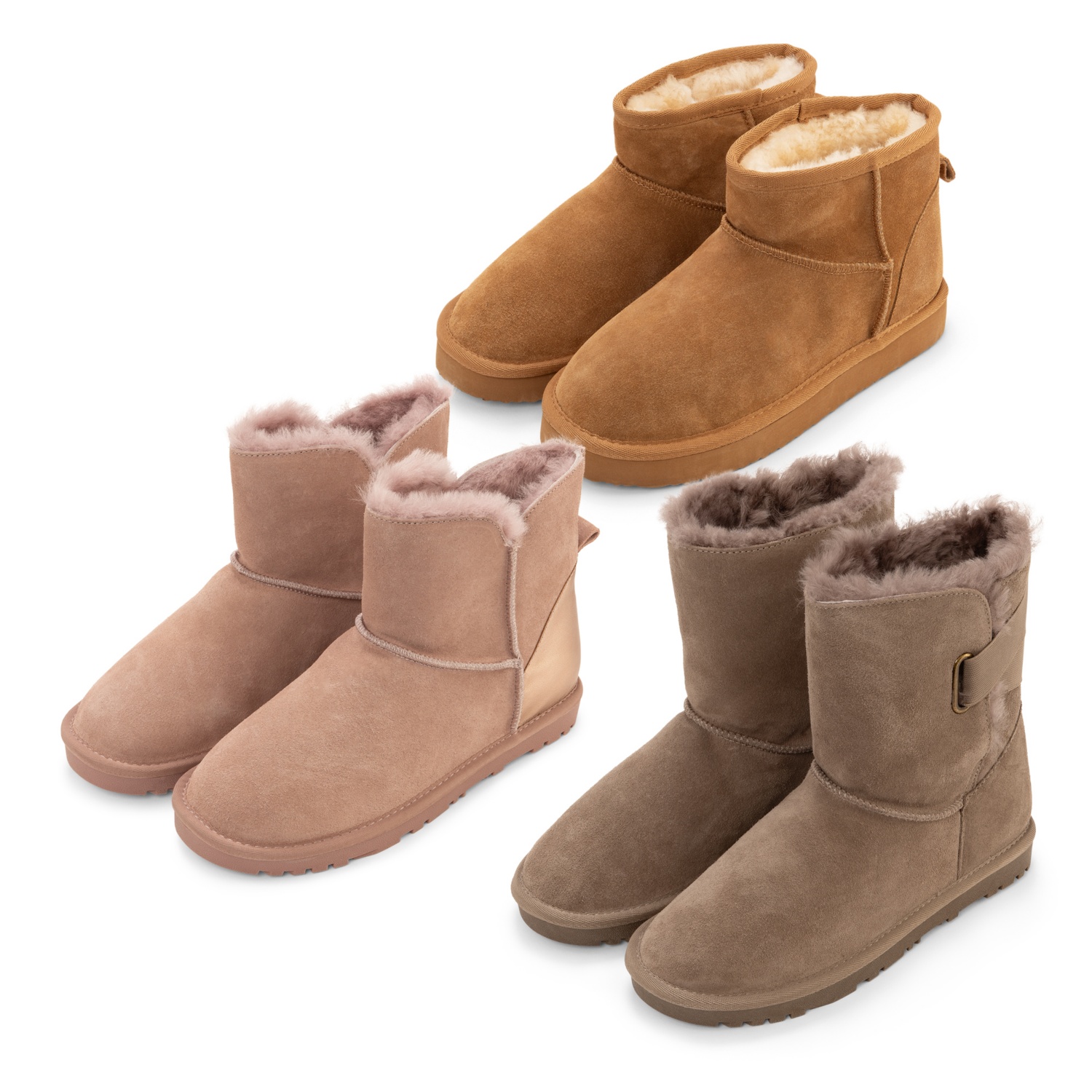 UP 2 FASHION WOMEN Damen-Lammfell-Boots