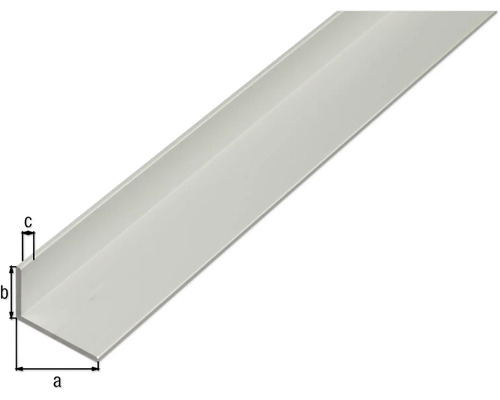 Aluminium hoekprofiel, zilver geanodiseerd, 30x15x2 mm, 1 m