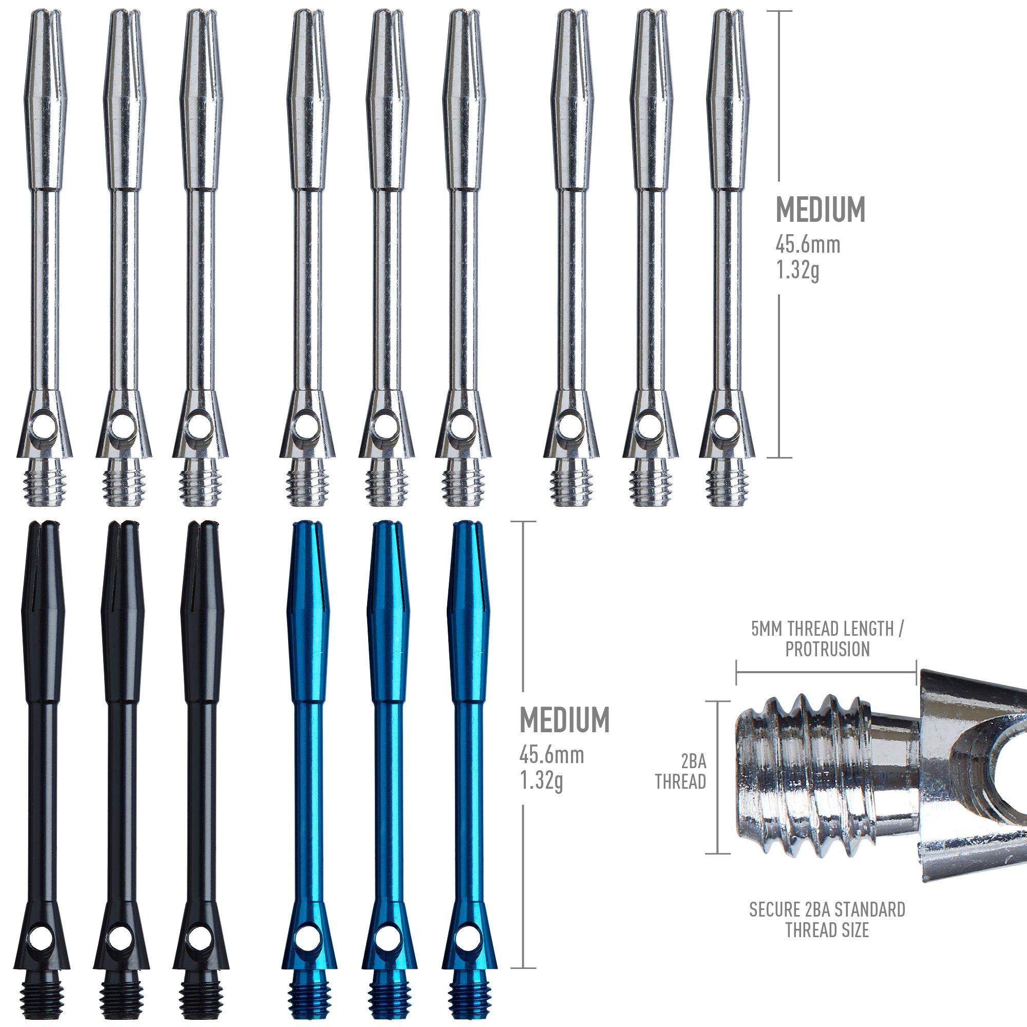 Unicorn Darts Aluminium Dart Shafts - 15 Pack