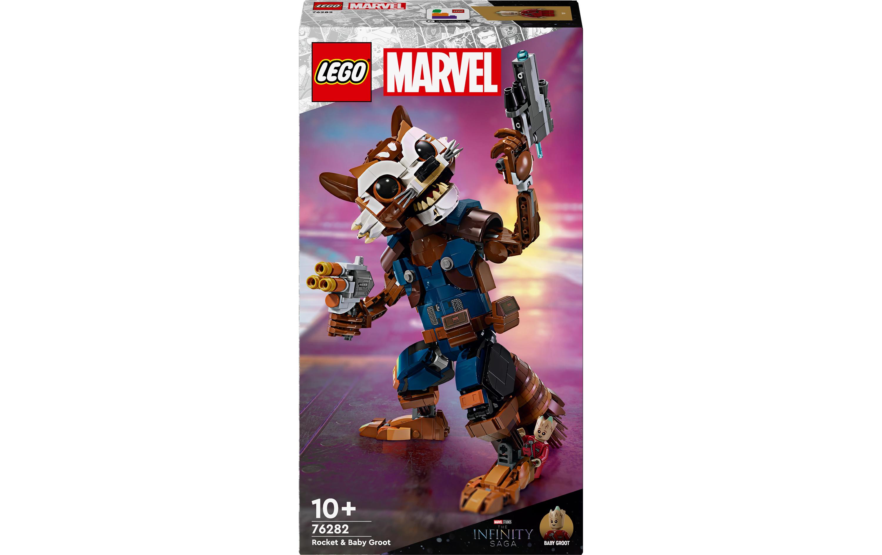 Marvel Rocket & Baby Groot 76282Bau- und Spielset zum Spielen und Ausstellen