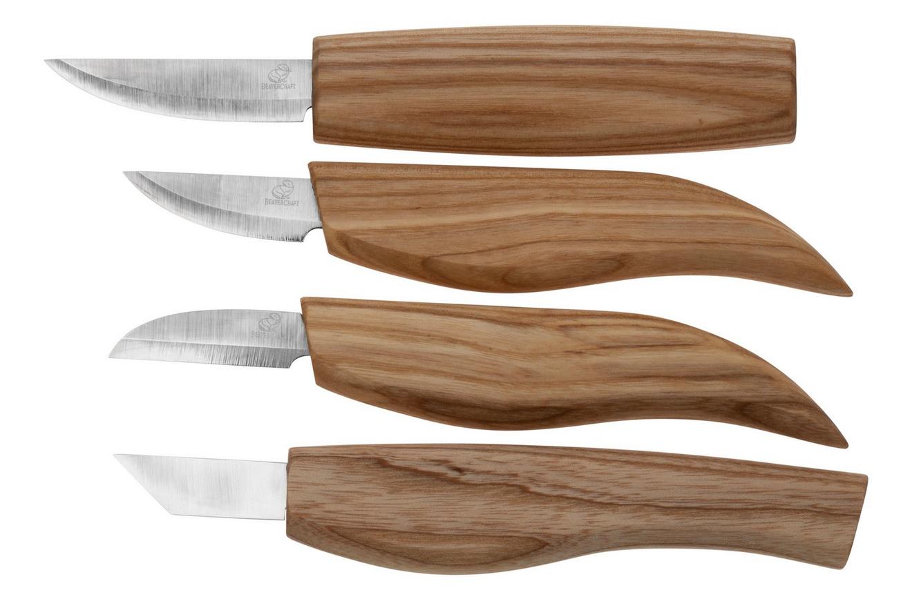BeaverCraft S07 Basic Set of 4 Knives, houtsnijset