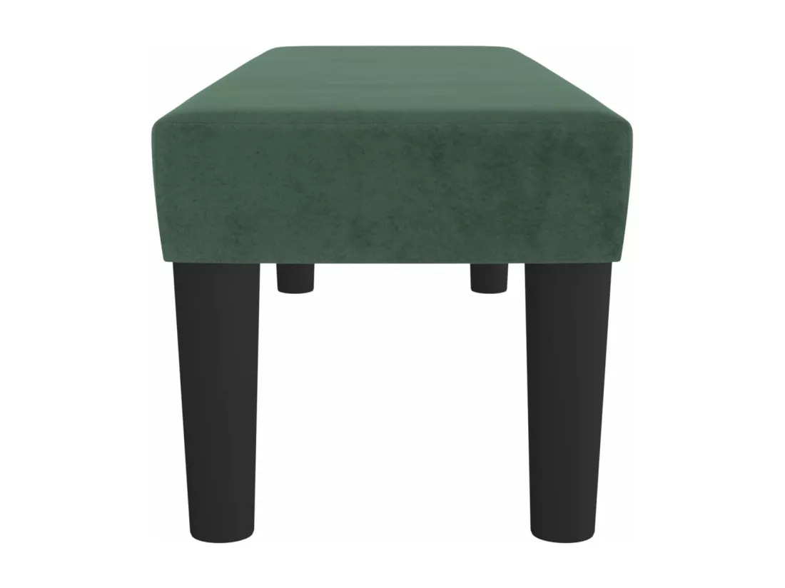 Banc Vert foncé 100x30x30 cm Velours