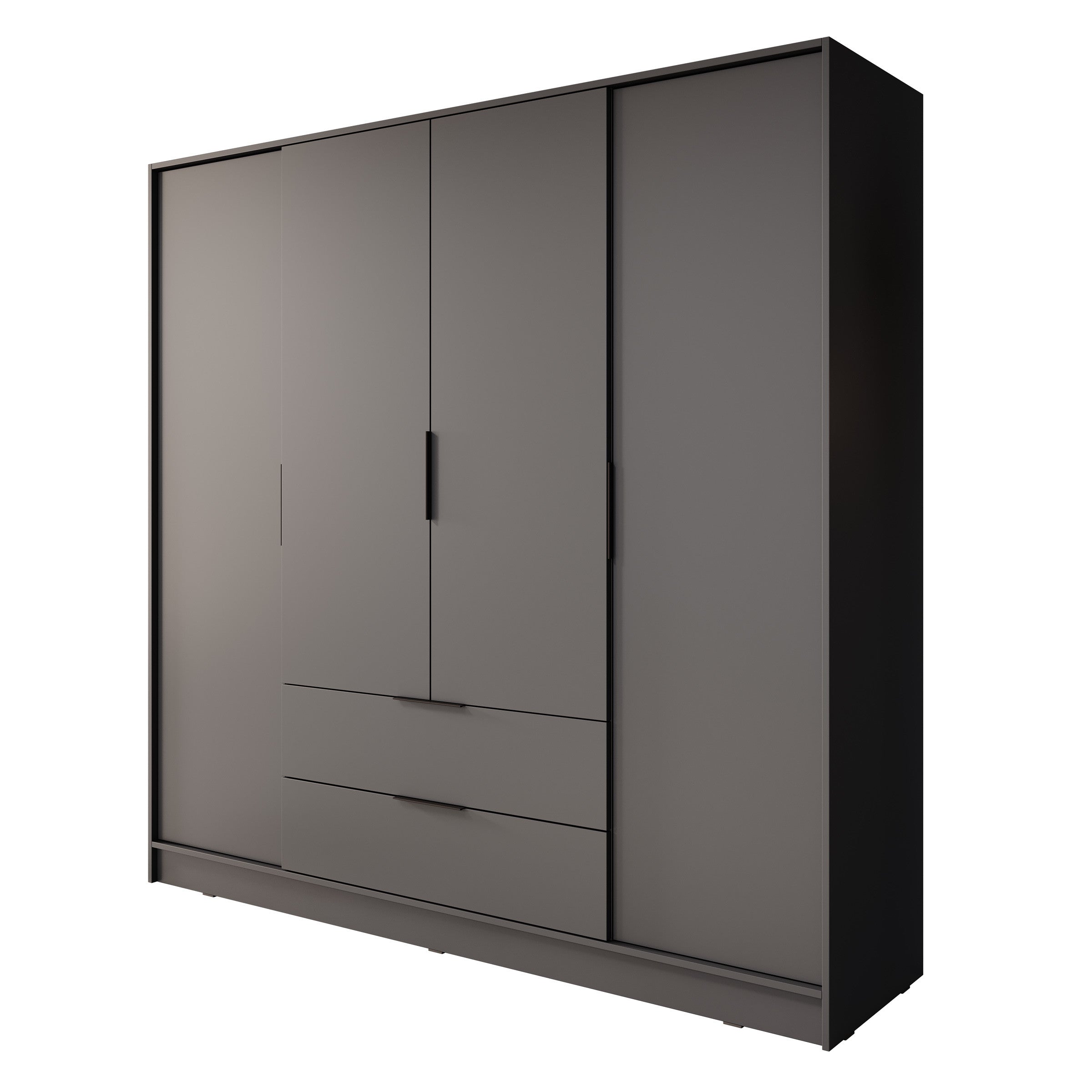 Meubella - Kledingkast Kellan - Grijs - 206 cm