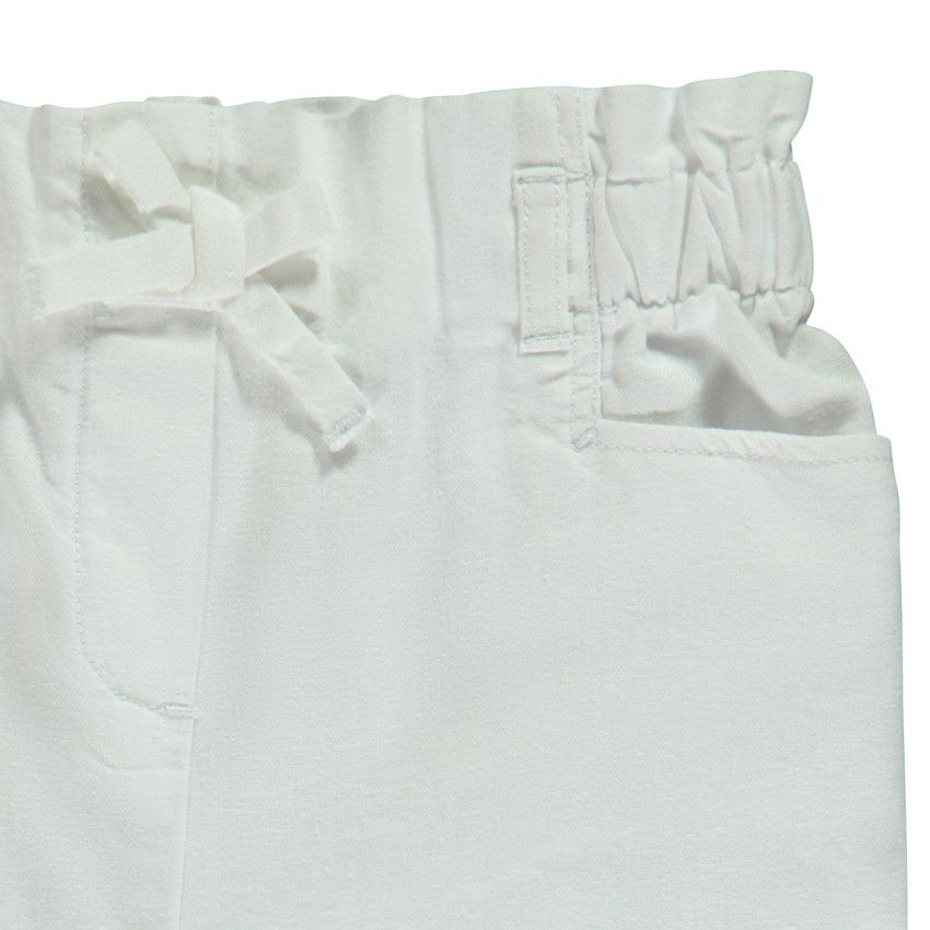 Pantalon palazzo uni pour bébé fille - Blanc