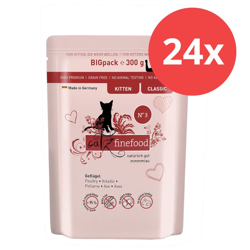 Lot catz finefood Kitten 24 x 300 g pour chaton