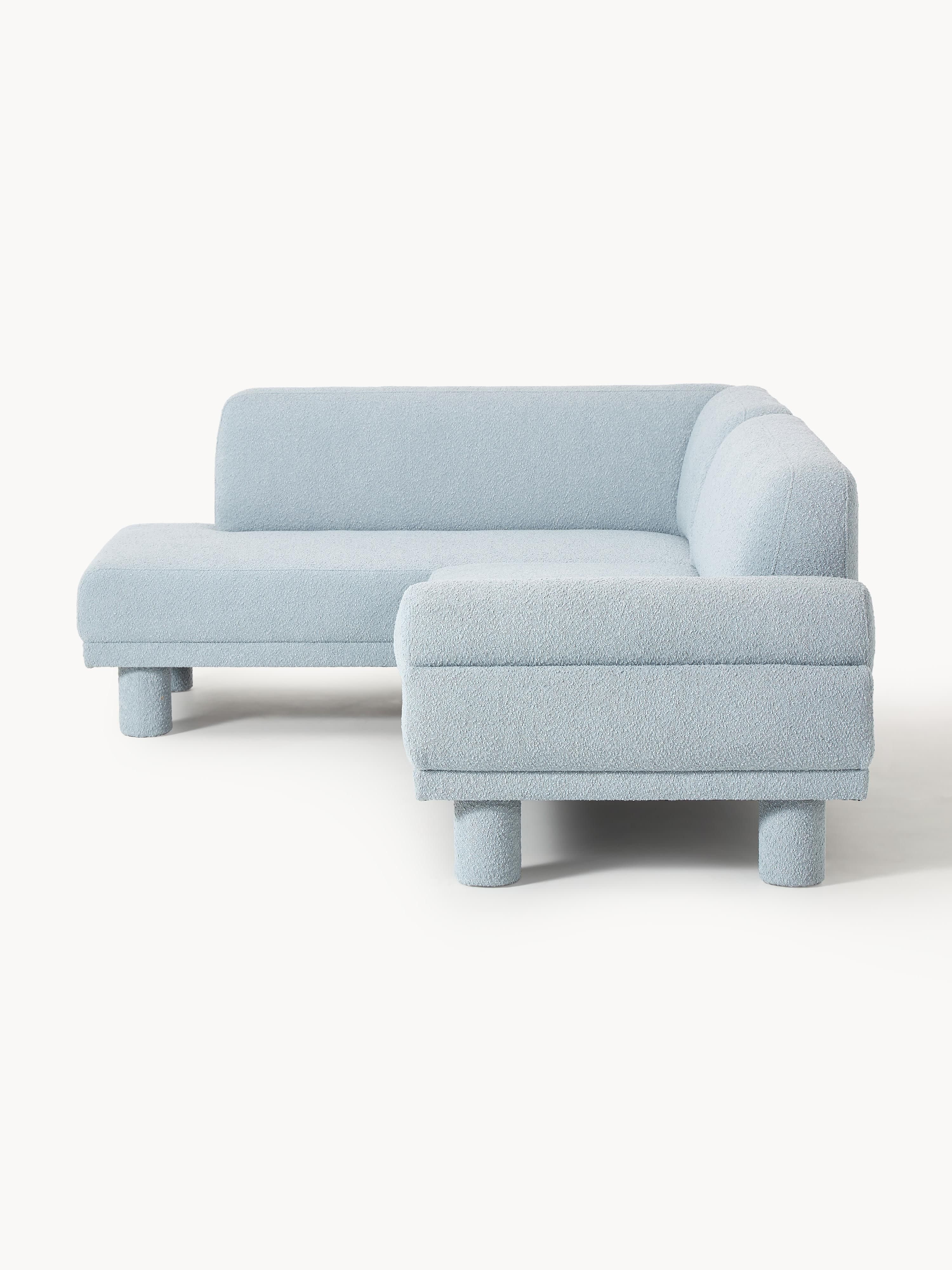 Bouclé hoekbank Lilo