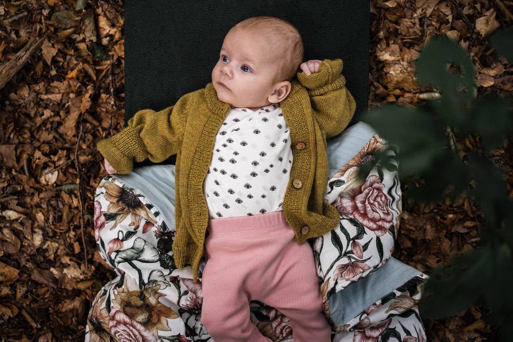 katoenen baby ledikant hoeslaken 70x140 cm Pine Dots