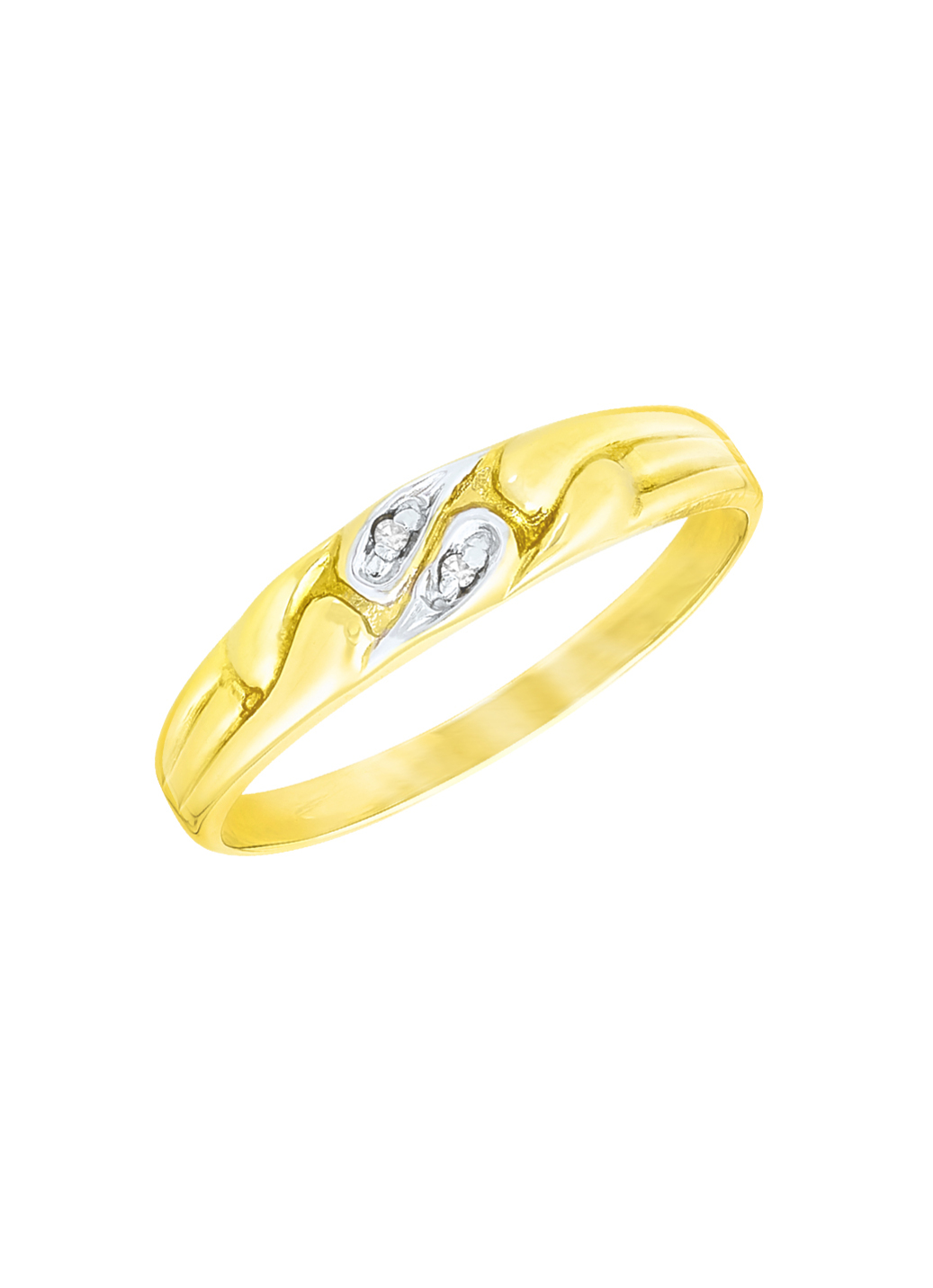 Damenring in Bicolor mit Diamant