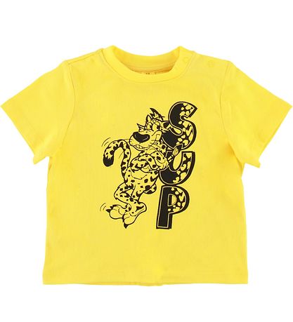 Stella McCartney Kids T-Shirt - Gelb m. Leopard