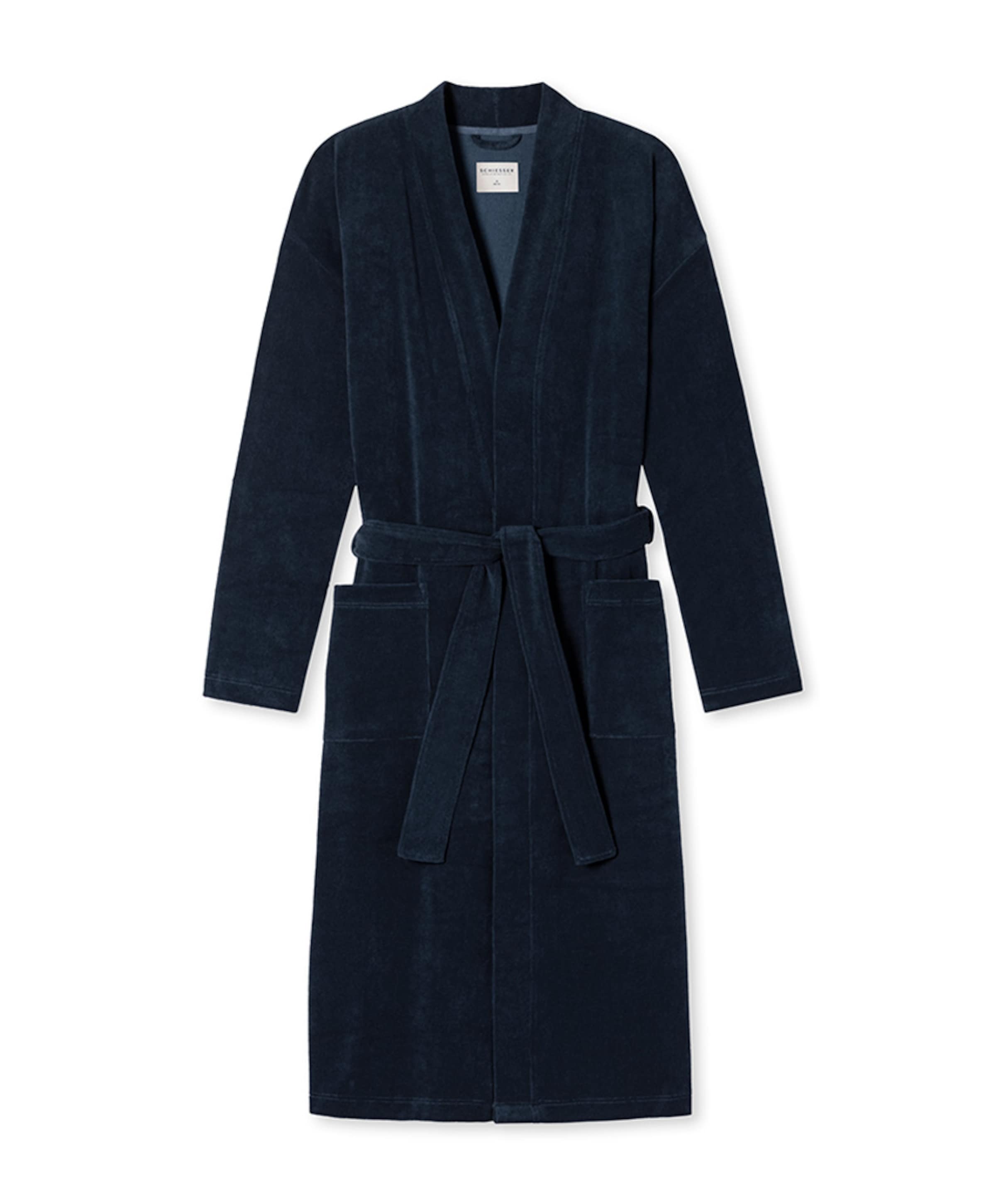 Schiesser Heren ochtendjas blauw