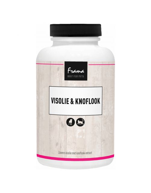 Frama Visolie & Knoflook - Supplement - 200 caps Hond-Kat