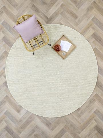 Vloerkleed Sten white Ø200 cm