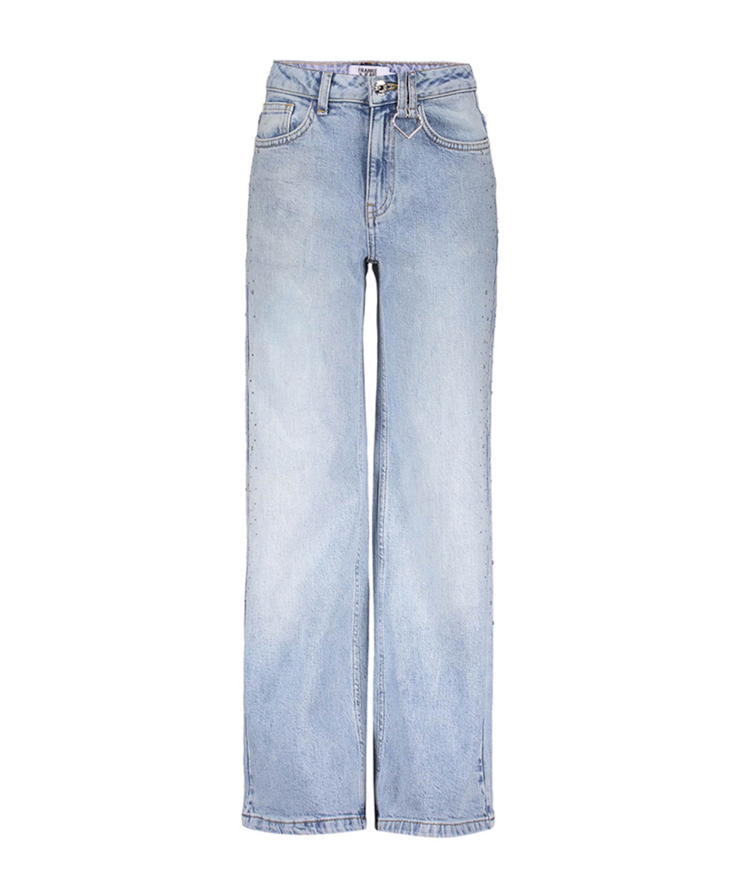 Frankie & Liberty Attitude Wide Leg Glitter meisjes jeans blauw