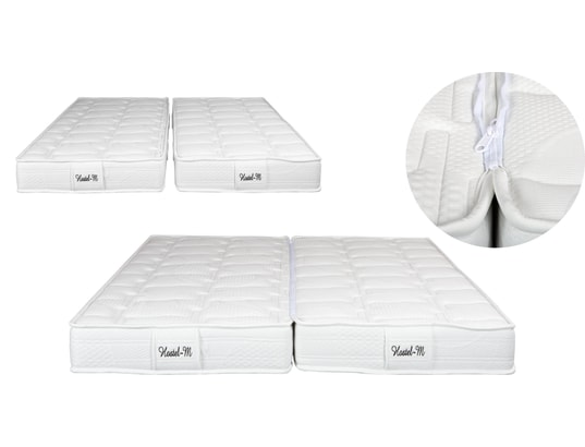 CONCEPT1 - Matelas 2 x 90 x 200 Hostel M, 2x90x200, Mousse HR 35kg/m3, 19 cm