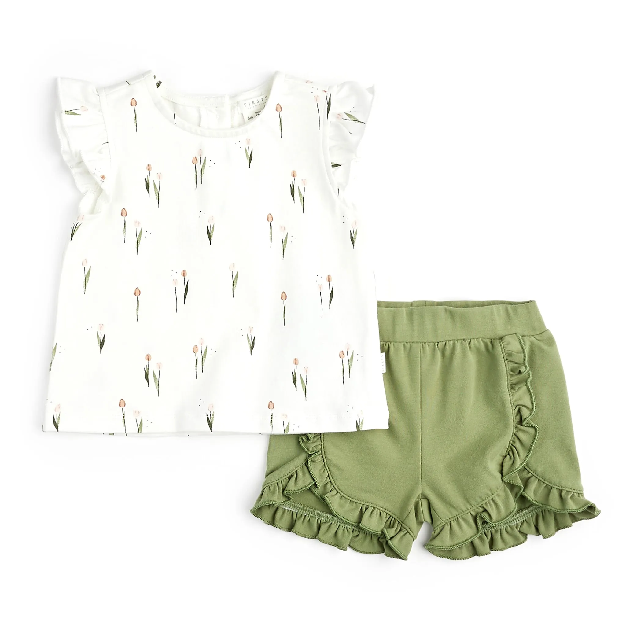 Firsts par Petit Lem Ensemble Short Tulipe 6-24mois