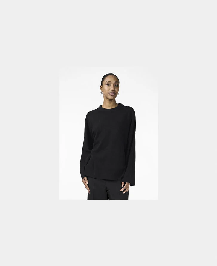 YAS YASEMILIE O-NECK KNIT PULLOVER S. N Sort